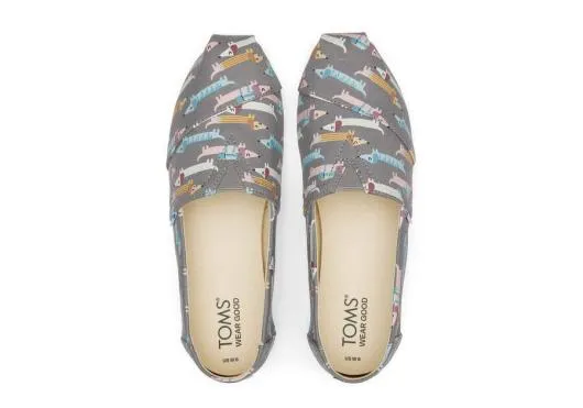 Women WomenAlpargata Back To School Dogs Grey TOMS Exclusives