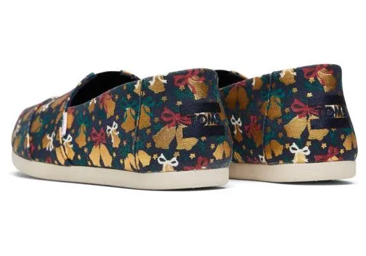 Women WomenAlpargata Gold Foil Bells Foiled Navy TOMS Exclusives