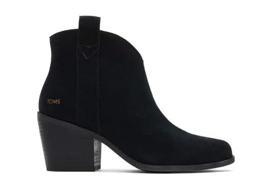 Women WomenConstance Black Suede Heeled Boot Blackblack TOMS Boots and Booties