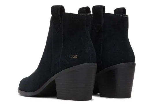 Women WomenConstance Black Suede Heeled Boot Blackblack TOMS Boots and Booties