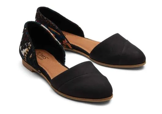 Women WomenJutti D039Orsay Black Global Woven Flat Black Global TOMS Dress Casual