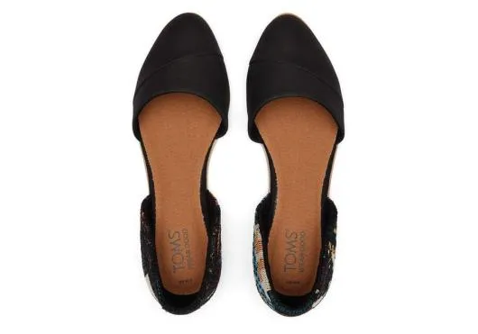 Women WomenJutti D039Orsay Black Global Woven Flat Black Global TOMS Dress Casual