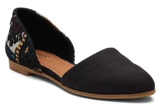 Women WomenJutti D039Orsay Black Global Woven Flat Black Global TOMS Dress Casual