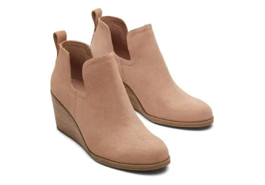 Women WomenKallie Brown Suede Wedge Boot Brown TOMS Boots and Booties
