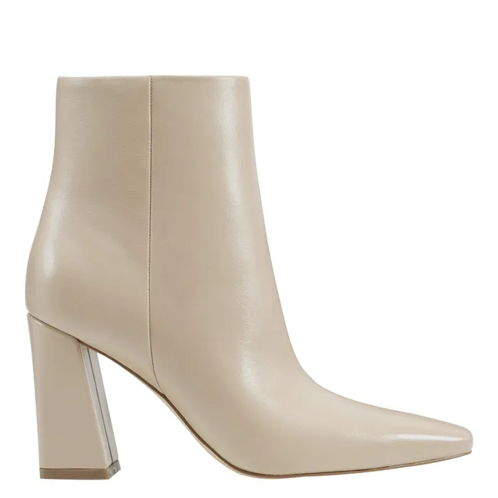 Women Yanara Heeled Bootie Natural Leather Marc Fisher Booties