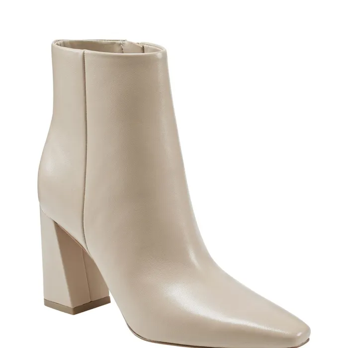 Women Yanara Heeled Bootie Natural Leather Marc Fisher Booties