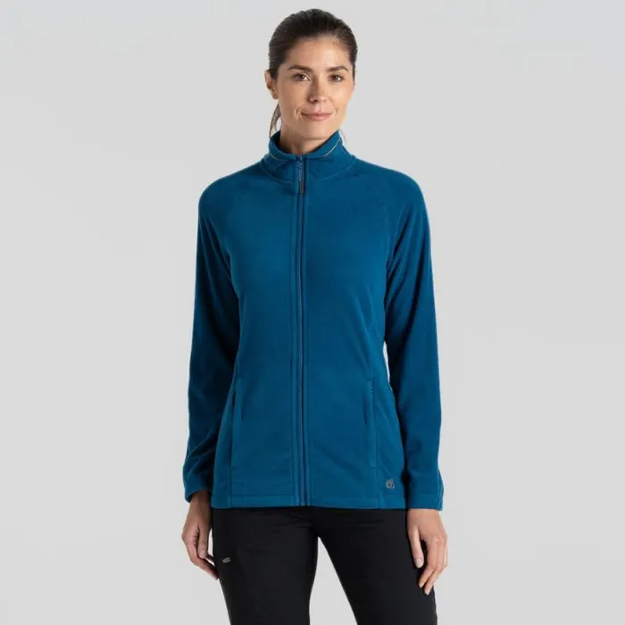 Womens Full Zip Fleece Craghoppers Expert Miska 200 Fleece Jacket Poseidon Blue
