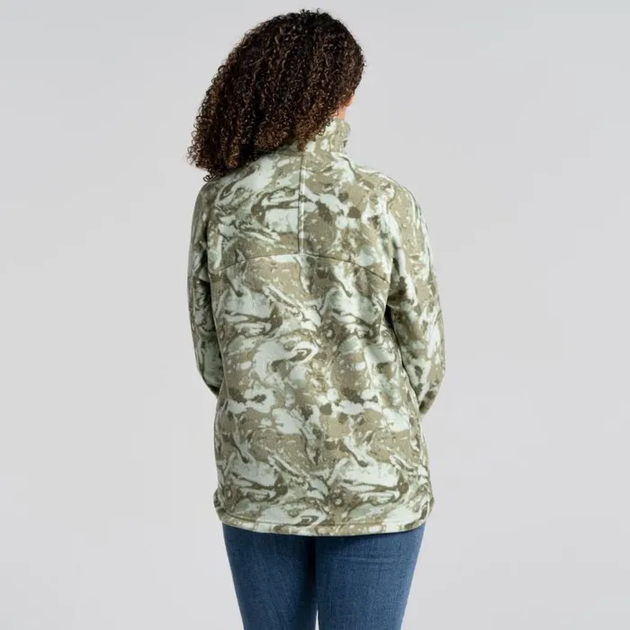 Womens Half Zip Fleece Craghoppers Lani Half Zip Fleece Willow Green Print Womens Half Zip Fleece Craghoppers Lani Half Zip Fleece Willow Green Print