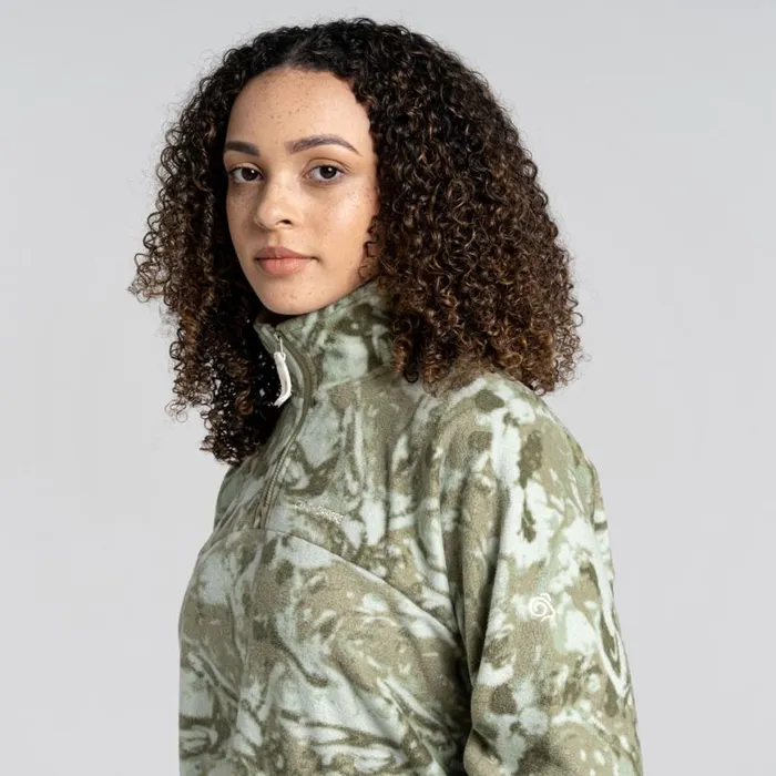 Womens Half Zip Fleece Craghoppers Lani Half Zip Fleece Willow Green Print Womens Half Zip Fleece Craghoppers Lani Half Zip Fleece Willow Green Print