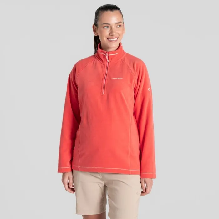 Womens Half Zip Fleece Craghoppers Miska VI Half Zip Fleece Deep Coral