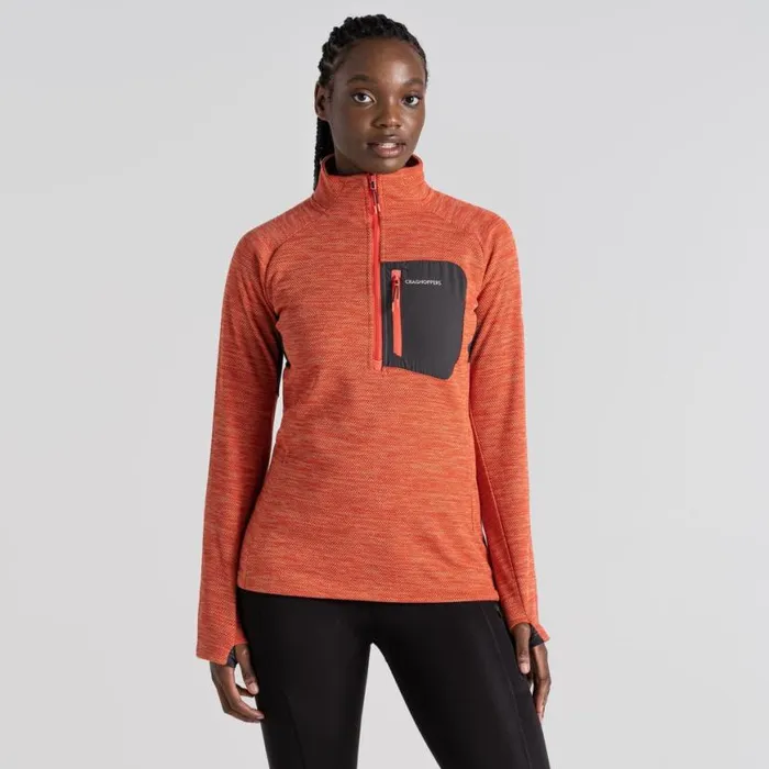 Womens Half Zip Fleece Craghoppers Trina Half Zip Fleece Rose Coral