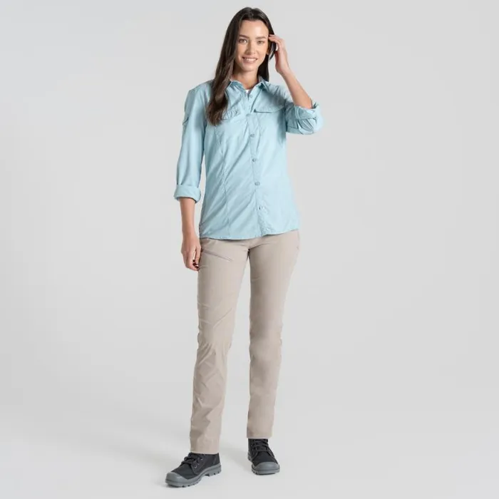Womens Long Sleeve Craghoppers NosiLife Adventure Long Sleeved Shirt III Sky Blue Womens Long Sleeve Craghoppers NosiLife Adventure Long Sleeved Shirt III Sky Blue