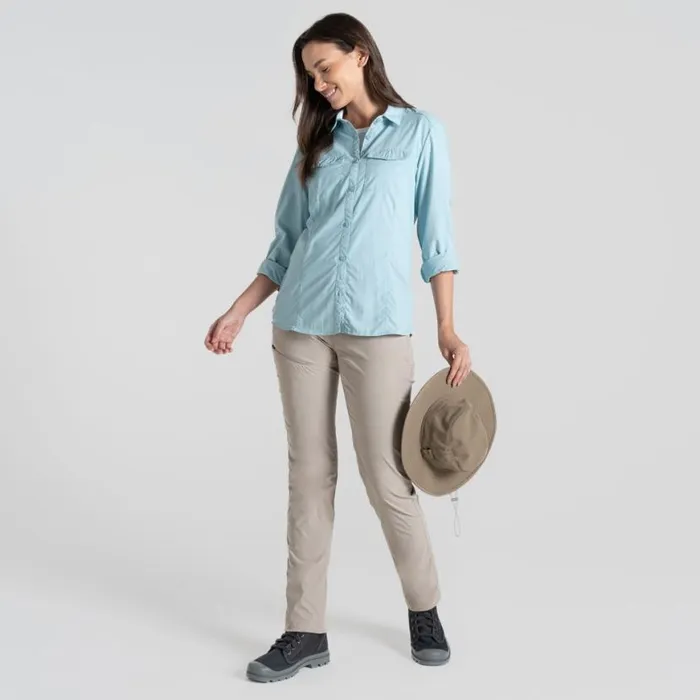 Womens Long Sleeve Craghoppers NosiLife Adventure Long Sleeved Shirt III Sky Blue Womens Long Sleeve Craghoppers NosiLife Adventure Long Sleeved Shirt III Sky Blue