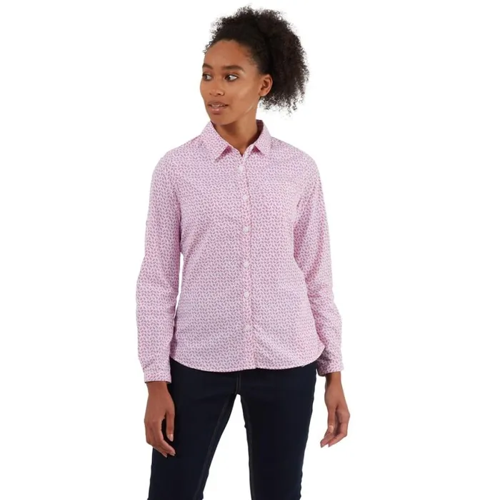 Womens Long Sleeve Craghoppers NosiLife Gisele Long Sleeved Shirt Baton Rouge Print