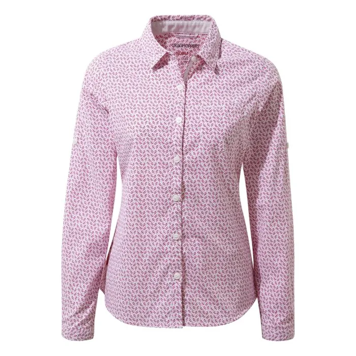 Womens Long Sleeve Craghoppers NosiLife Gisele Long Sleeved Shirt Baton Rouge Print Womens Long Sleeve Craghoppers NosiLife Gisele Long Sleeved Shirt Baton Rouge Print