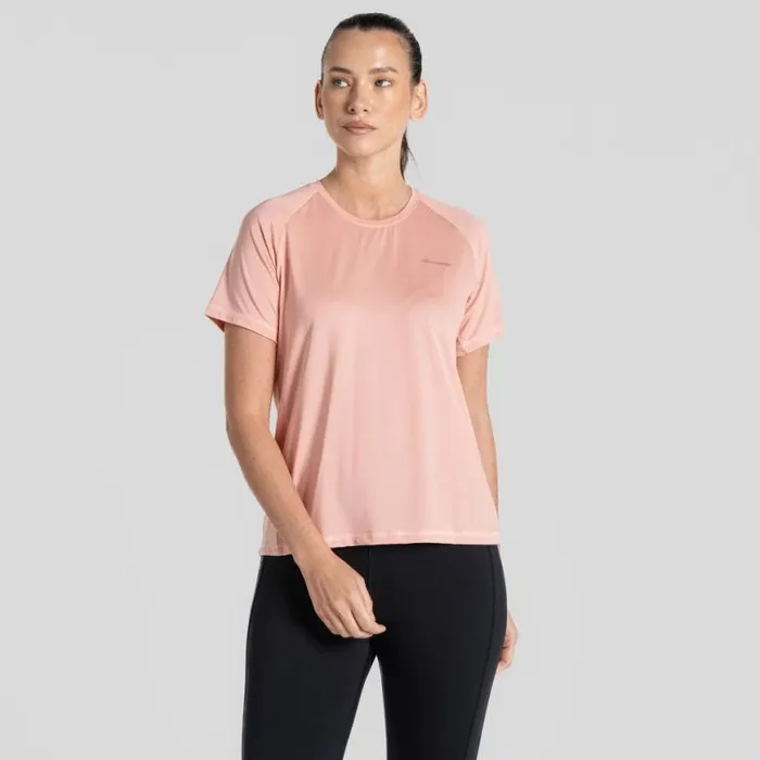 Womens Short Sleeve Craghoppers Ellie Short Sleeved TShirt Pink Peach