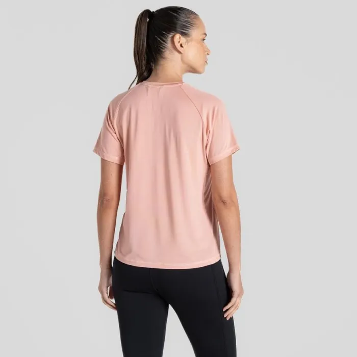 Womens Short Sleeve Craghoppers Ellie Short Sleeved TShirt Pink Peach Womens Short Sleeve Craghoppers Ellie Short Sleeved TShirt Pink Peach