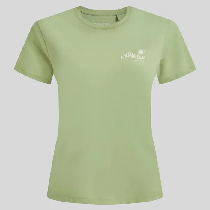 Womens Short Sleeve Craghoppers Malibo Short Sleeved TShirt Bud Green