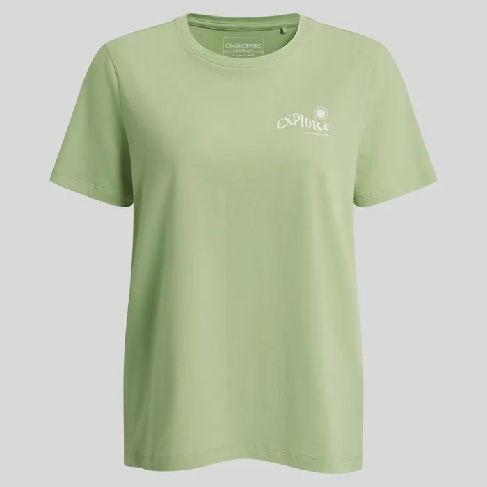 Womens Short Sleeve Craghoppers Malibo Short Sleeved TShirt Bud Green Womens Short Sleeve Craghoppers Malibo Short Sleeved TShirt Bud Green
