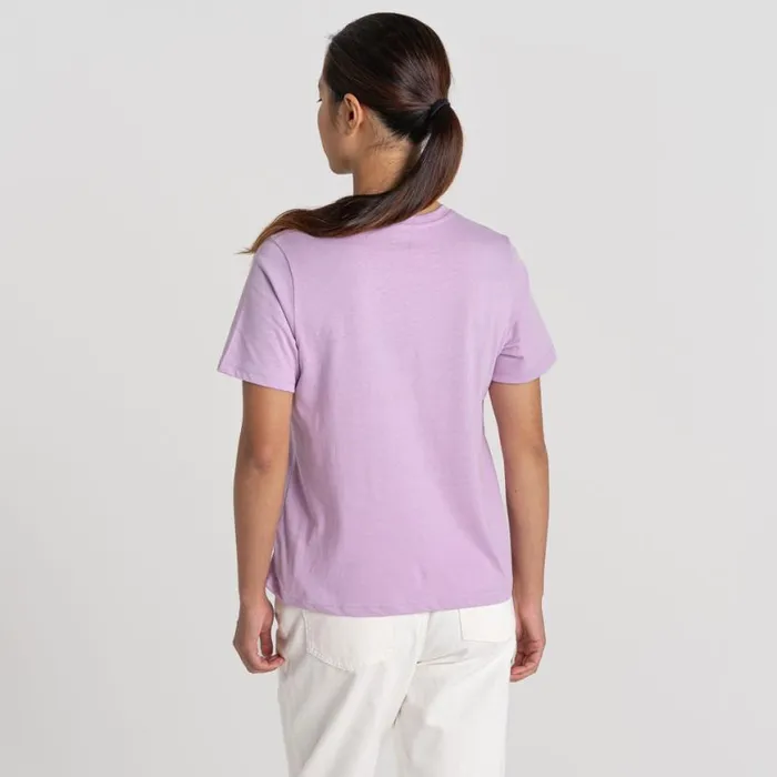 Womens Short Sleeve Craghoppers Malibo Short Sleeved TShirt Wisteria Bloom