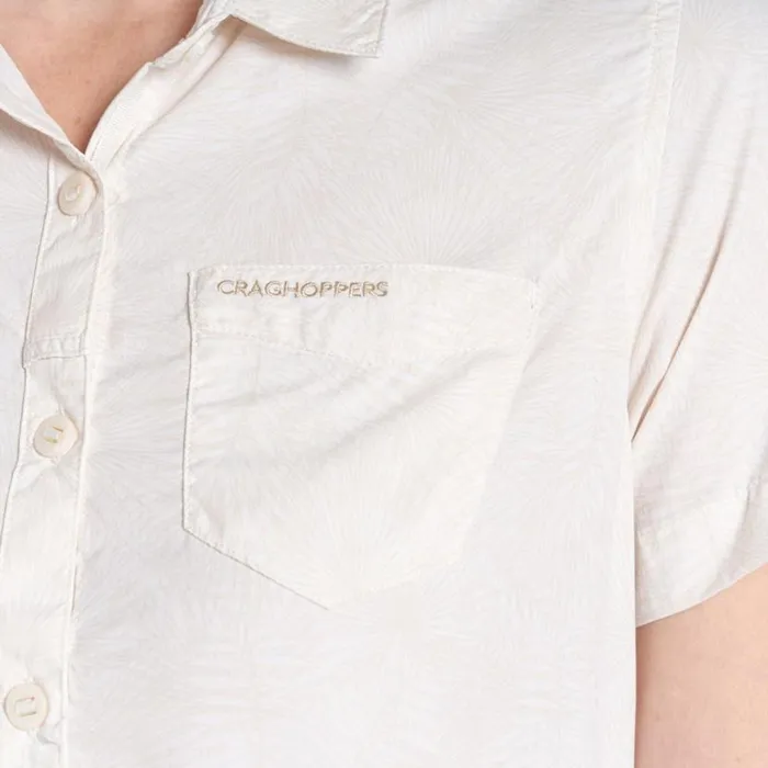 Womens Short Sleeve Craghoppers NosiLife Vanna Short Sleeved Shirt Seasalt Print Womens Short Sleeve Craghoppers NosiLife Vanna Short Sleeved Shirt Seasalt Print