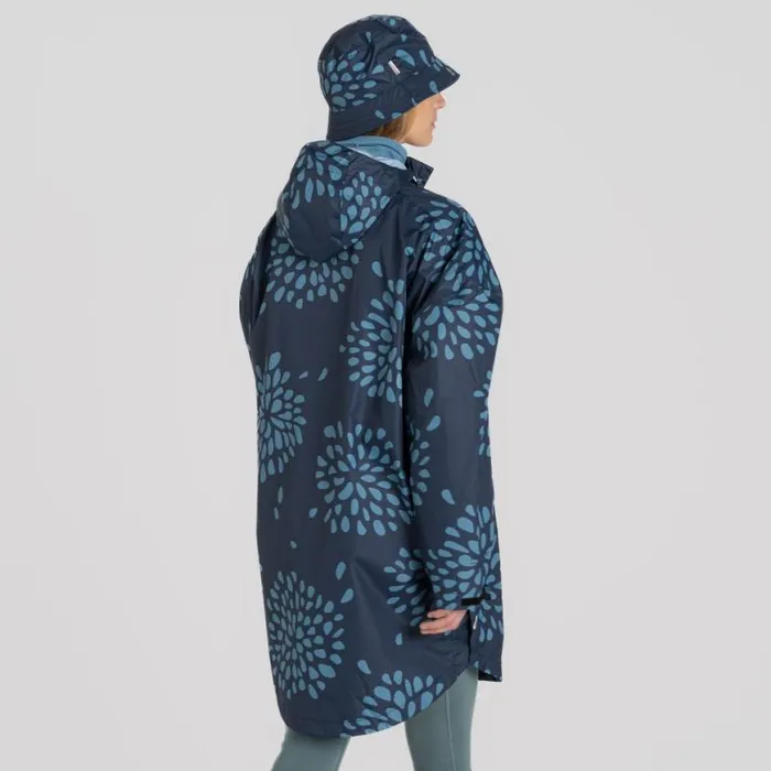 Womens Waterproof Jackets Craghoppers National Trust Globeflower Packable Waterproof Overhead Jacket Blue Navy Print Womens Waterproof Jackets Craghoppers National Trust Globeflower Packable Waterproof Overhead Jacket Blue Navy Print