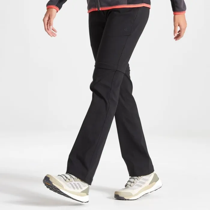 Womens Zip Off Trousers Craghoppers Kiwi Pro II Convertible Trousers Black
