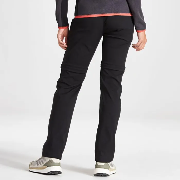 Womens Zip Off Trousers Craghoppers Kiwi Pro II Convertible Trousers Black Womens Zip Off Trousers Craghoppers Kiwi Pro II Convertible Trousers Black