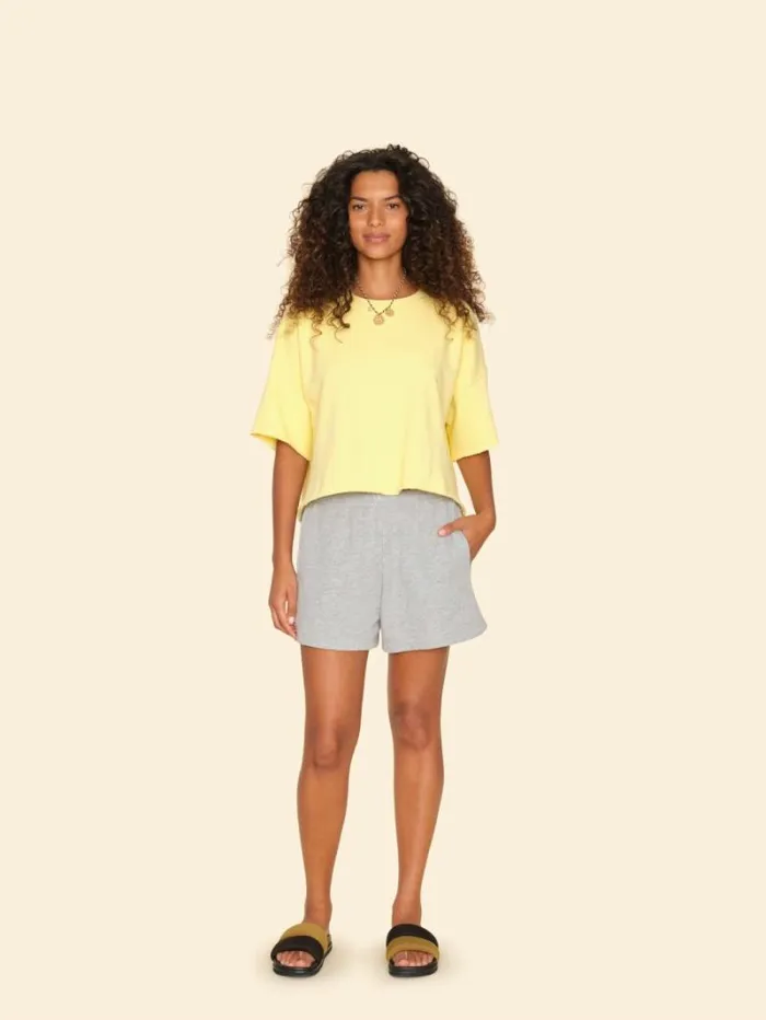 Xirena Heather Grey Shayne Short Women Sweats and Tees