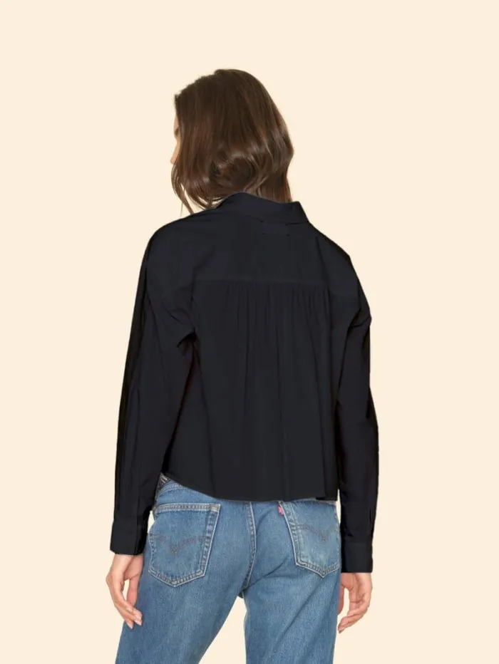 Xirena Jet Black Dawson Crisp Shirt Women Shirts