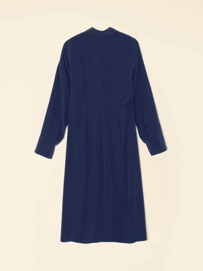 Xirena Navy Banks Silk Dress Women Dresses