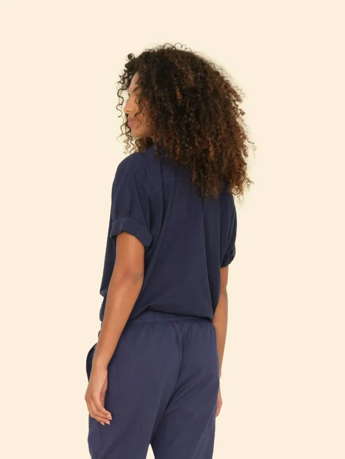 Xirena Navy Channing Shirt Women Shirts