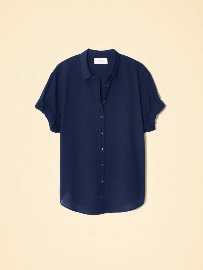 Xirena Navy Channing Shirt Women Shirts