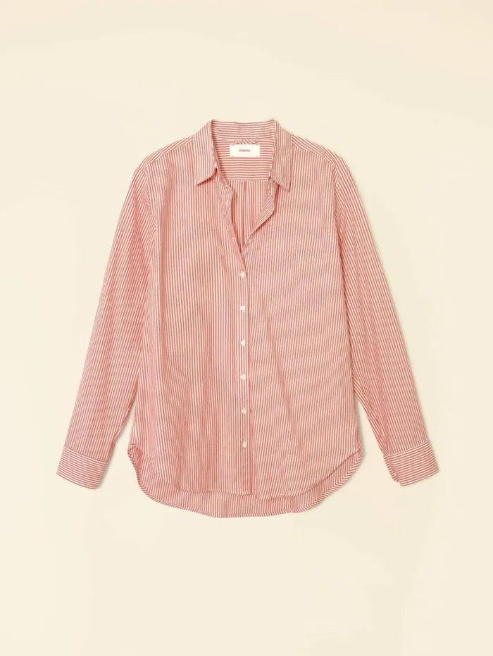 Xirena Red White Beau Shirt Women Shirts