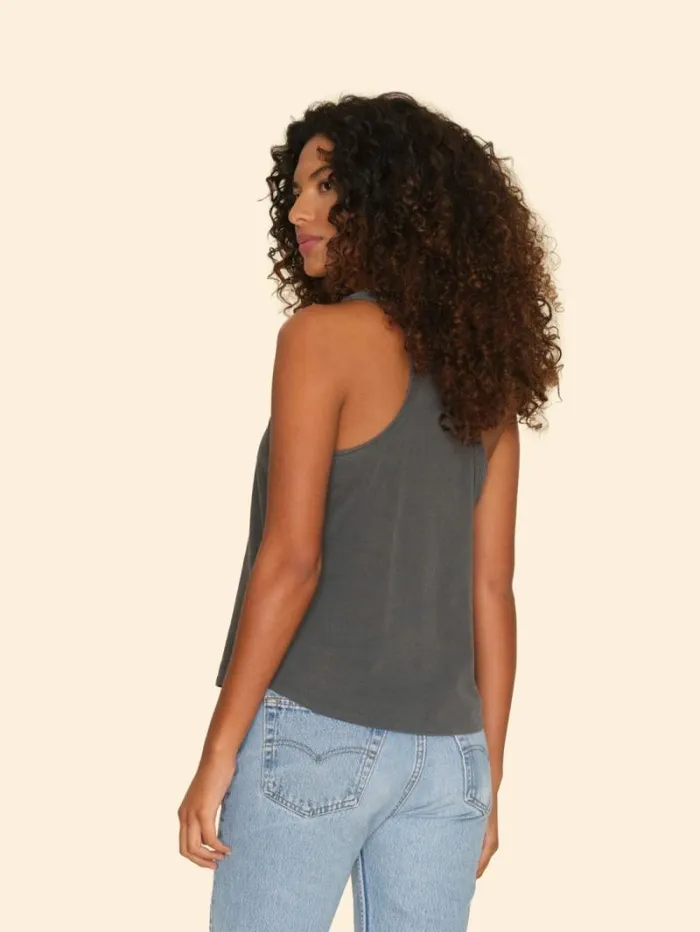 Xirena Vintage Black Jett Tank Women Sweats and Tees
