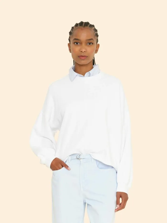Xirena White Honor Sweatshirt Women Sweats and Tees