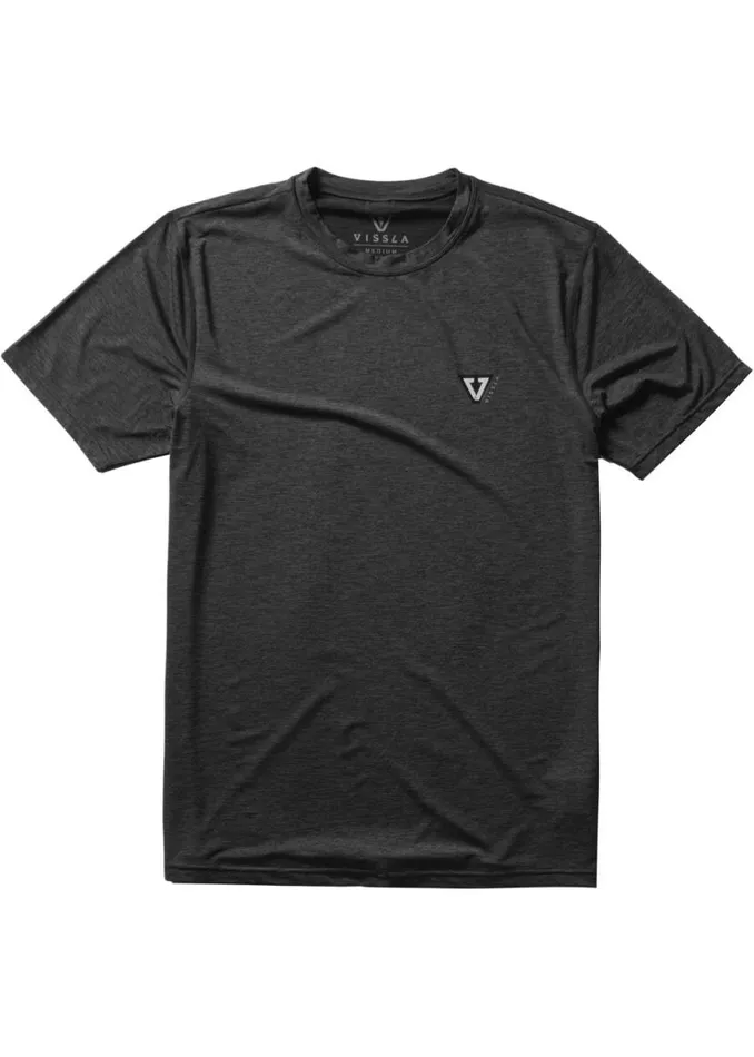 Youth Twisted Eco Short Sleeve Sun Shirt Black Heather Men Vissla Youth