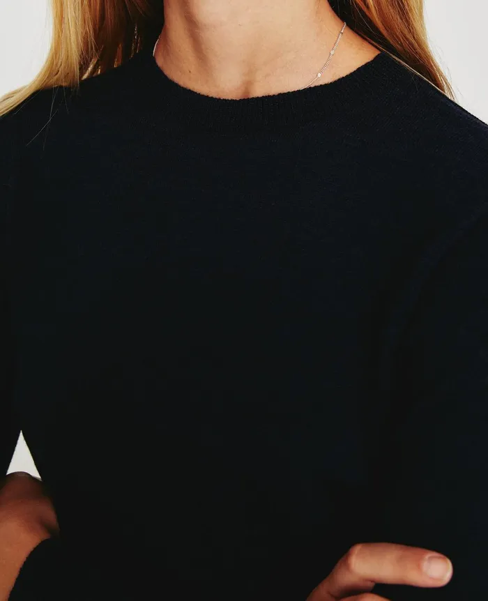 Zuri Crew Deep Navy Women AG Jeans Tops and Shirts Zuri Crew Deep Navy Women AG Jeans Tops and Shirts