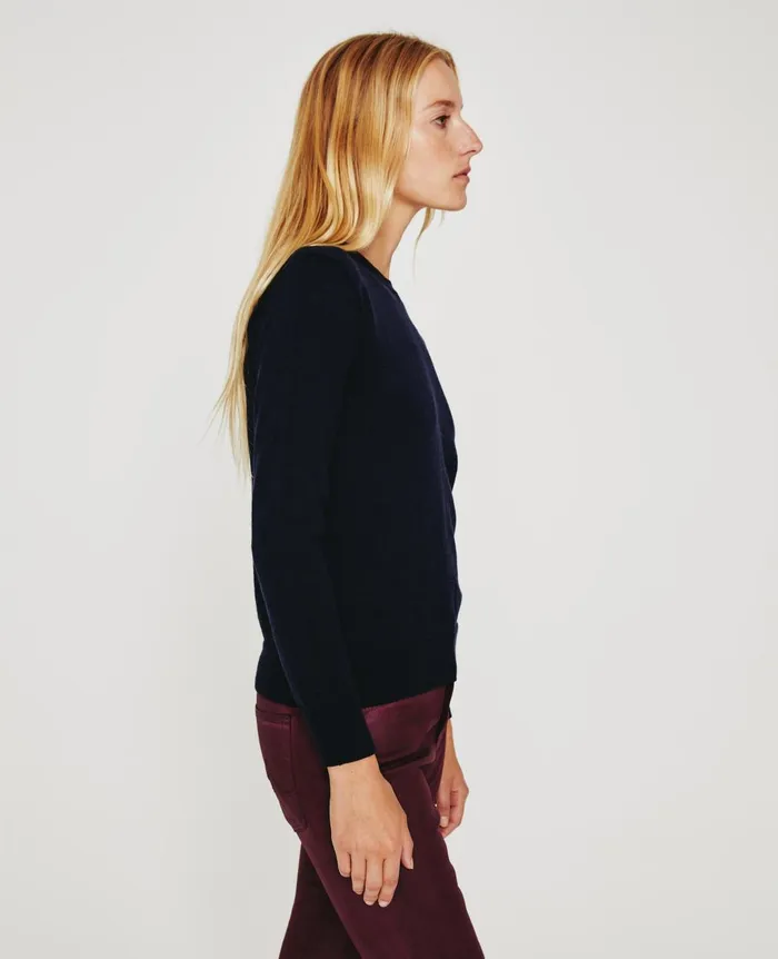 Zuri Crew Deep Navy Women AG Jeans Tops and Shirts Zuri Crew Deep Navy Women AG Jeans Tops and Shirts