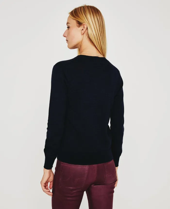 Zuri Crew Deep Navy Women AG Jeans Tops and Shirts Zuri Crew Deep Navy Women AG Jeans Tops and Shirts